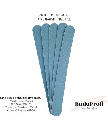 Staleks Disposable Files for Straight Nail Files (Soft Base) EXCLUSIVE 20 (30 Pieces) (DFEX-20-240 Grain) - Buy Online on GoSupps.com