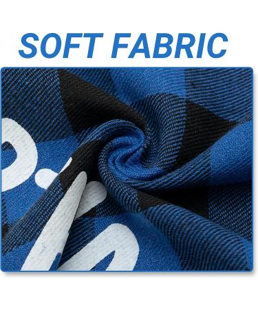 FLYSTAR Dog Birthday Bandana with Hat and Number - Blue Plaid Party Outfit for Small Medium Large Dogs - Buy Online on GoSupps.com