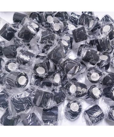 BQTQ 96 Rolls 2 Inch Self Adhesive Bandage Wrap Tape - Black Athletic Wraps for Wrist, Ankle, Swelling, Sprains - Buy Online on GoSupps.com