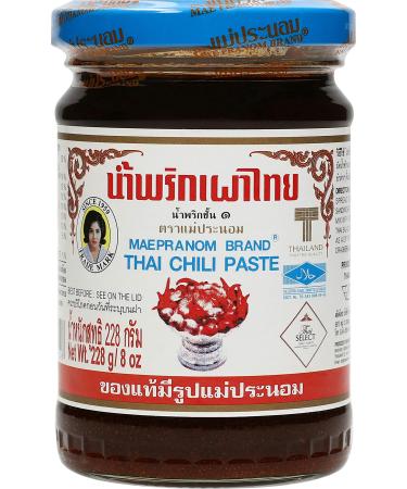 Mae Pranom Thai Chili Paste 8oz. (M) Thai Food Cooking Product of Thailand 8 Ounce (Pack of 1)