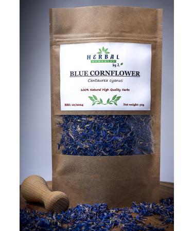 Cornflower Petals Herbal Tea Blue 25g - Culinary Cake Bake Baking Decoration Spa - Centaurea Cyanus - Herbal Remedies by J. - Chaber blawatek - Buy Online on GoSupps.com