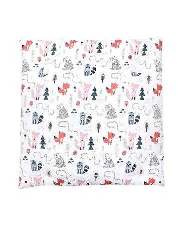 TupTam Baby Changing Mat - Forest Animals Pink | Includes 2 Terry Cloth Covers | 70x70 cm - Best for International Shipping - Buy Online on GoSupps.com