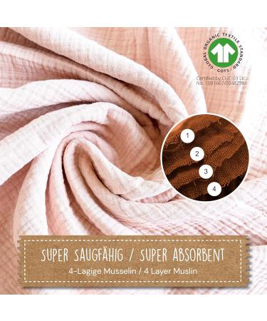 Buy Mimadu Bio GOTS Spitche Baby Muslin Towels - Soft Organic Cotton 3-Pack for Boys & Girls (60x30 cm) - Eco-Friendly Spitting Cloths - Buy Online on GoSupps.com