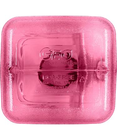 Geo Sports Bottles 1 Gallon BPA Free Reusable Leakproof Wide Mouth Sports Water Jug Bottle with Handle and 48mm Screw Cap Pink - Buy Online on GoSupps.com