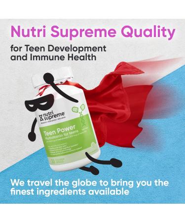 Nutri Supreme Teen Multivitamin for Boys and Girls 12-17 | Best Kosher One Per Day Teen Vitamins for Development & Immune Health - Buy Online on GoSupps.com