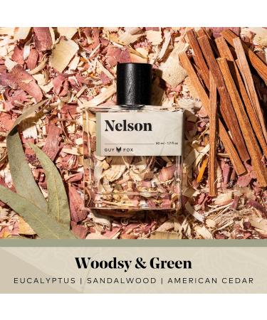GUY FOX - Nelson - Cologne For Men | Eucalyptus Sandalwood & American Cedar | Fresh Woodsy Aromatic Men's Cologne | Men's Fragrance | 1.7 Fl Oz - Buy Online on GoSupps.com