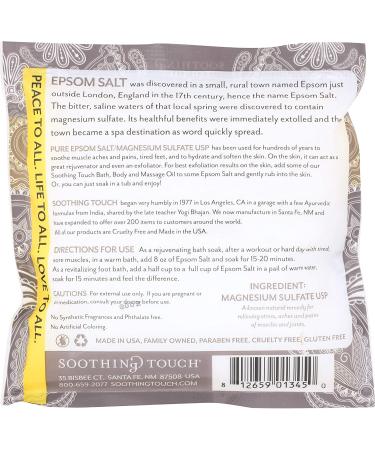 Soothing Touch Unscented Epsom Salts Pouch - 8 Ounce Pack for Relaxation & Recovery - Buy Online on GoSupps.com