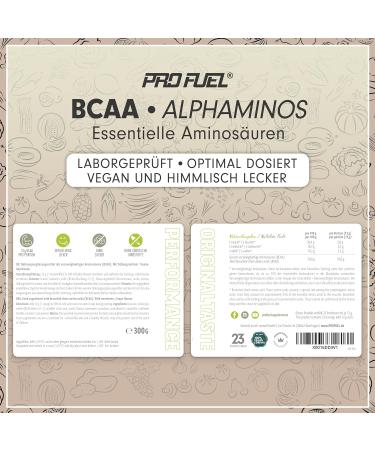 Alphaminos BCAA Powder 300g - Test Winner in Grape Flavor | Essential Vegan Amino Acids Leucine Isoleucine & Valine | Top Solubility & Lab Tested - Buy Online on GoSupps.com