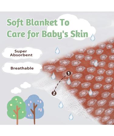 amo nenes Baby Swaddle Blanket 100% Bamboo Cotton | Large 110 x 150 cm | Soft & Breathable Muslin Wrap for Newborn Boys and Girls - Dandelion Print - Buy Online on GoSupps.com