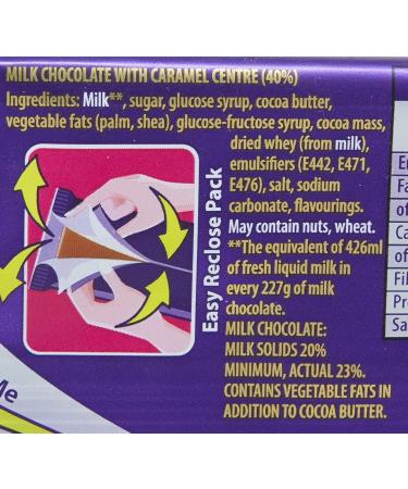  Cadbury Dairy Milk Cadbury Dairy Milk 6 x 120g Caramel Chocolate Bars - Buy Online on GoSupps.com