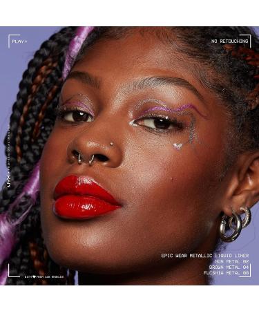 NYX Epic Wear Gun Metal Metallic Liquid Liner - Waterproof Long-Lasting Eyeliner - Buy Online on GoSupps.com