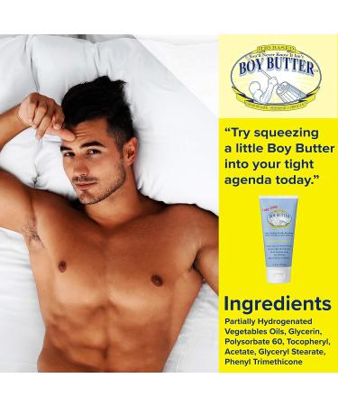 Boy Butter H2O Formula 6oz (177 mL) Tube Personal Lubricant | Vitamin E & Shea Butter | Organic Water-Based | Non-Staining & Washable Slick Lube H2O 178 ml (Pack of 1) - Buy Online on GoSupps.com