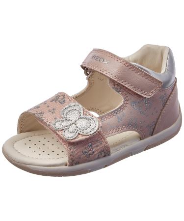 Geox Baby Girl's Sandal Tapuz First Steps 6 UK Child Lt Rose Silver
