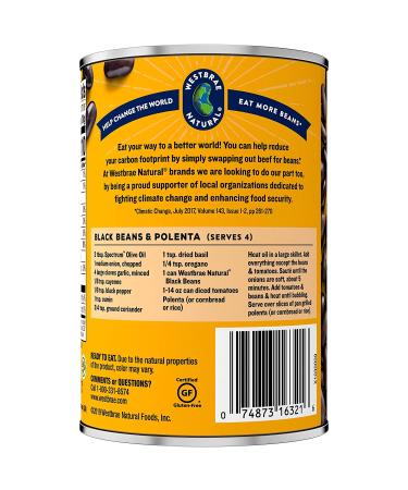 Westbrae Organic Black Beans 15 Oz (Pack of 12) - Low Sodium, Natural Ingredients - Buy Online on GoSupps.com