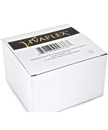 Vivalpex 12 Count Green 2 oz Glass Bottles with Glass Eye Dropper - Perfect for Essential Oils & DIY Projects | International Shipping Available - Buy Online on GoSupps.com