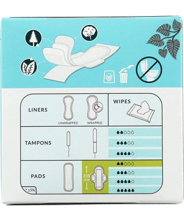 Natracare Ultra Pads with Wings - Organic Cotton, Eco-Friendly, Regular Size (14 Pads) - Buy Online on GoSupps.com