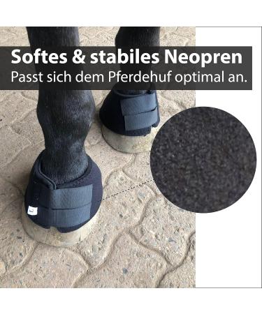 Hoof Bells for Horses & Ponies | Neoprene Jumping Protection S-XL | Black Warmblood Cold Blood Thoroughbred | Durable Hoof Guard for Riding & Pasture - Buy Online on GoSupps.com