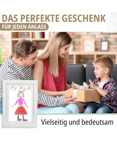 Buy Kiyari White A4 Picture Frame for Children's Drawings | Fillable Safety Acrylic Glass Stand or Hang | Holds 50-150 Artworks - International Shipping Available - Buy Online on GoSupps.com