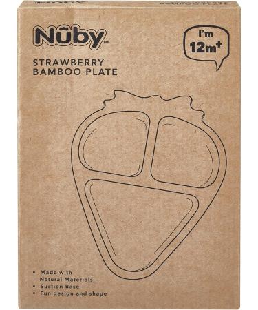 Nuby Bamboo Strawberry Plate - Weaning Tableware for 12+ Months - Buy Online on GoSupps.com