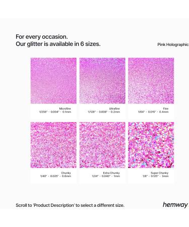 Hemway Ultra Sparkle Glitter Pink Holographic 100g - Multi-Purpose Epoxy Resin for Arts, Crafts, and Beauty - Buy Online on GoSupps.com