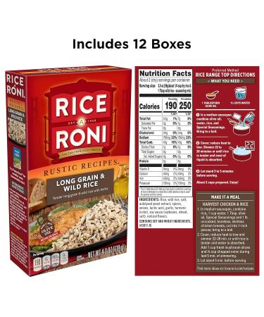 Rice-a-Roni Rustic Recipies Long Grain & Wild Rice Mix 4.2oz - Pack of 12 Boxes - Buy Online on GoSupps.com