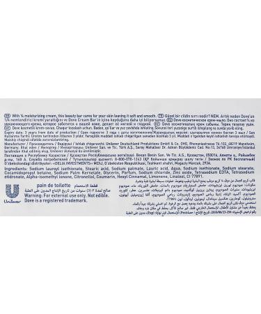 Dove Beauty Cream Bar Unisex Soap Multi 4 Count - Pack of 1 - Buy Online on GoSupps.com