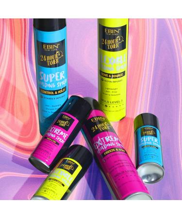 EBIN NEW YORK 24 Hour Tamer Super Holding Spray - Contol & Hold 1.94oz/ 80ml | Tames Frizz & Flyaway Gives High Shine & Volume All Day Hold 1.94 Fl Oz (Pack of 1) Super - Buy Online on GoSupps.com