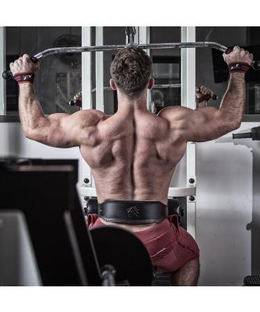 AQF Leather Weight Lifting Belt - Cow Skin Lumbar Support for Strength Training | Suede Lined Steel Buckle - Bodybuilding Belt for Men & Women - Buy Online on GoSupps.com