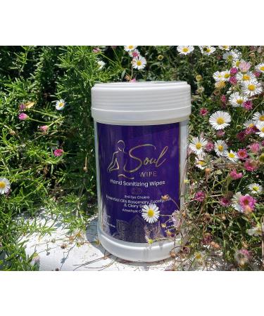 Soul Wipe Hand Sanitizing Wipe Infused with Rosemary Eucalyptus & Clary Sage for 3rd Eye Chakra - Buy Online on GoSupps.com
