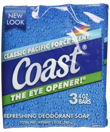 Coast Bath Bars Original Blue 3 Bar Soap  12 oz
