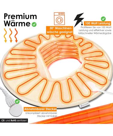 Kesser Electric Heating Pillow for Shoulder Neck & Back - 3 Temperature Levels Remote Control Washable Beige - 100W with Auto Shut-Off - Buy Online on GoSupps.com