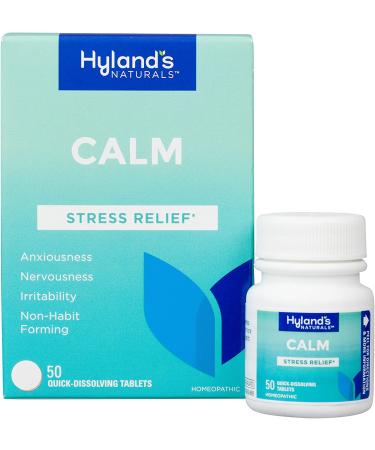 Hyland's Naturals Calm Tablets - Natural Stress Relief Supplement for Anxiousness & Nervousness, 50 Count - Buy Online on GoSupps.com