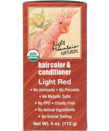 Light Mountain Henna Hair Color & Conditioner - Red Red 4 Oz. Powder - Buy Online on GoSupps.com