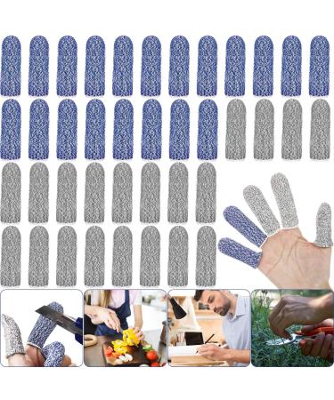 40 Pcs Finger Cots Cut Resistant Protector Anti-Cut Fingertips Finger Sleeve Reusable Finger Covers Thumb Finger Protection Cots for Kitchen Work Sculpture Supplies