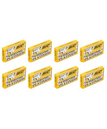 40 Bic Chrome Platinum Double Edge Razor Blades