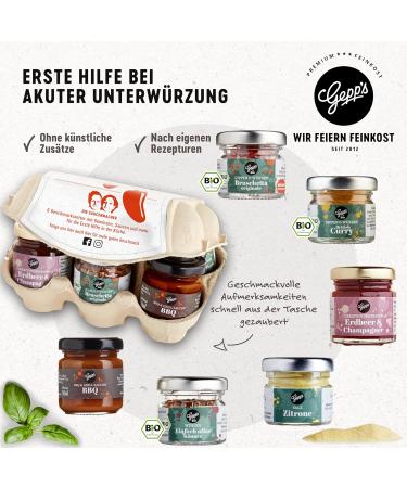 Gepps Delicatessen First Aid Tasting Box | Gourmet Gift Basket for Men & Women | 6 Delicious Delicacies Spices Dips & Sauces for Small Emergencies - Buy Online on GoSupps.com