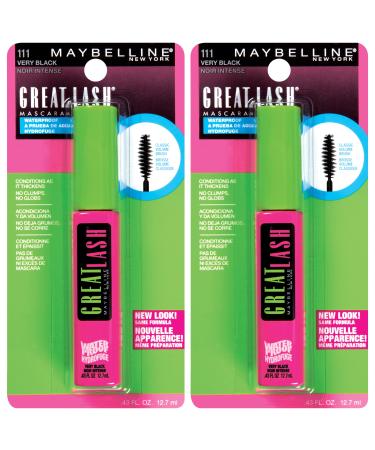 Maybelline New York Great Lash Waterproof Mascara Makeup, Very Black, 0.43 Fl Oz (Pack of 2) WATERPROOF VERY BLACK 0.43 Fl Oz (Pack of 2) - Buy Online on GoSupps.com