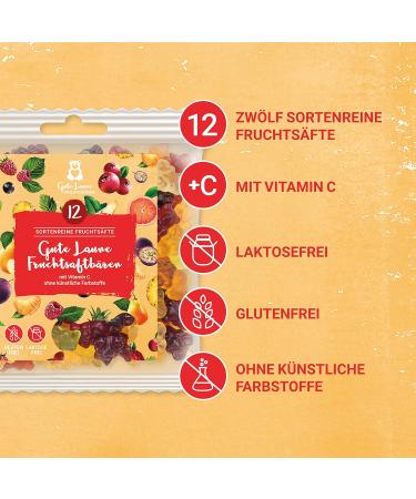 Naschlabor Good Mood Fruit Juice Bear - 20% Pure Fruit Juices | Gluten & Lactose-Free 150g Pack | No Artificial Dyes or Flavor Enhancers - Buy Online on GoSupps.com