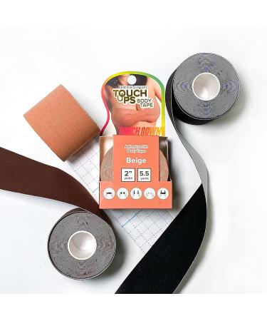 TouchUps Body Tape - Waterproof Boob Tape for Breast Lift & Support | Anti-Shredding Fitness & Swimming (Brown - Buy Online on GoSupps.com