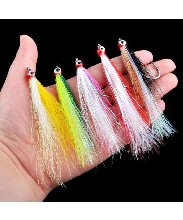 Classic Clouser Minnow Streamer Flies - 5pcs | Fly Fishing Lures for Trout, Bass, Saltwater & Freshwater - Buy Online on GoSupps.com
