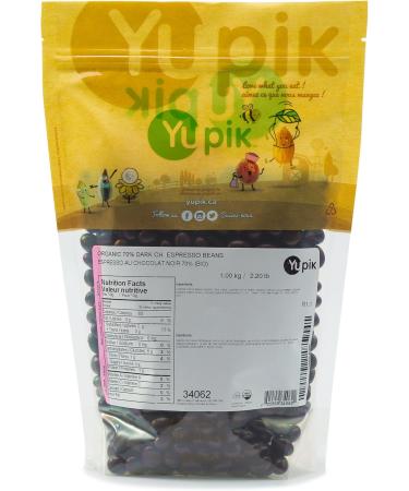 Yupik Organic Dark 70-Percent Chocolate Espresso Beans Non-GMO Vegan 1Kg 1 kg (Pack of 1) - Buy Online on GoSupps.com