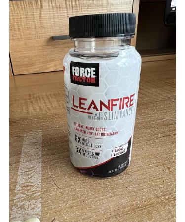 Force Factor LeanFire with SLIMVANCE Thermogenic Fat Burner - 60 Capsules, B Vitamins, Capsimax for Weight Loss, Metabolism Boost, Energy, and Focus - Buy Online on GoSupps.com