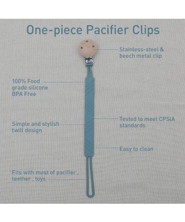 Silicone Dummy Clip Pacifier Holder for Baby Girls and Boys - Black+White - Buy Online on GoSupps.com