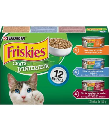 Purina Friskies Indoor Cat Food Variety Pack 12-156g Cans - Buy Online on GoSupps.com