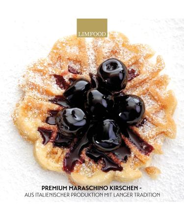Limfood 400g Maraschino Cherries | Aromatic Italian Cherries in Syrup for Cocktails & Ice Cream - Non-Alcoholic Treat - Buy Online on GoSupps.com