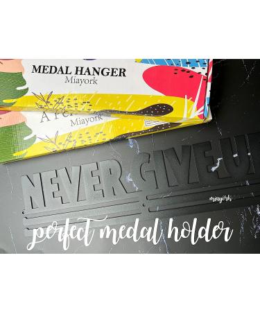 Miayork 20 Inch Matt Black Medal Holder Display Rack for Over 40 Medals - Sports Medal Hanger and Ribbon Display - Buy Online on GoSupps.com