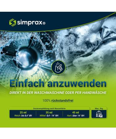 Simprax Detergent for Functional & Outdoor Clothing - Water-Repellent Breathable Skin-Friendly 5L Canister for Sports & Technical Textiles - Buy Online on GoSupps.com