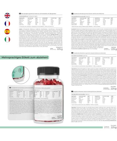 Shop Sugar-Free Hair Skin & Nails Gummies - Vitamin A C D E Biotin Zinc | Vegan Rubber Fruit Bears for Healthy Skin Hair & Nails - Buy Online on GoSupps.com