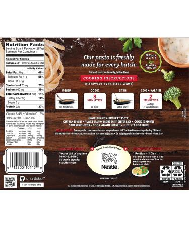 Nestle Stouffers Chicken Fettuccini in Alfredo Sauce 10.5oz - Delicious Entree! - Buy Online on GoSupps.com